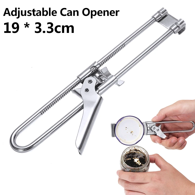 19 * 3.3cm Kitchenware Stainless Steel Adjustable Can Opener Multifunctional Bottle Opener Kitchen Accessories Parts
19 * 3.3cm Kitchenware Stainless Steel Adjustable Can Opener Multifunctional Bottle Opener Kitchen Accessories Parts