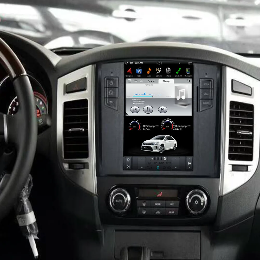 Автомобильный мультимедийный GPS навигатор в стиле Tesla для Mitsubishi Pajero V97 V93 Shogun Montero