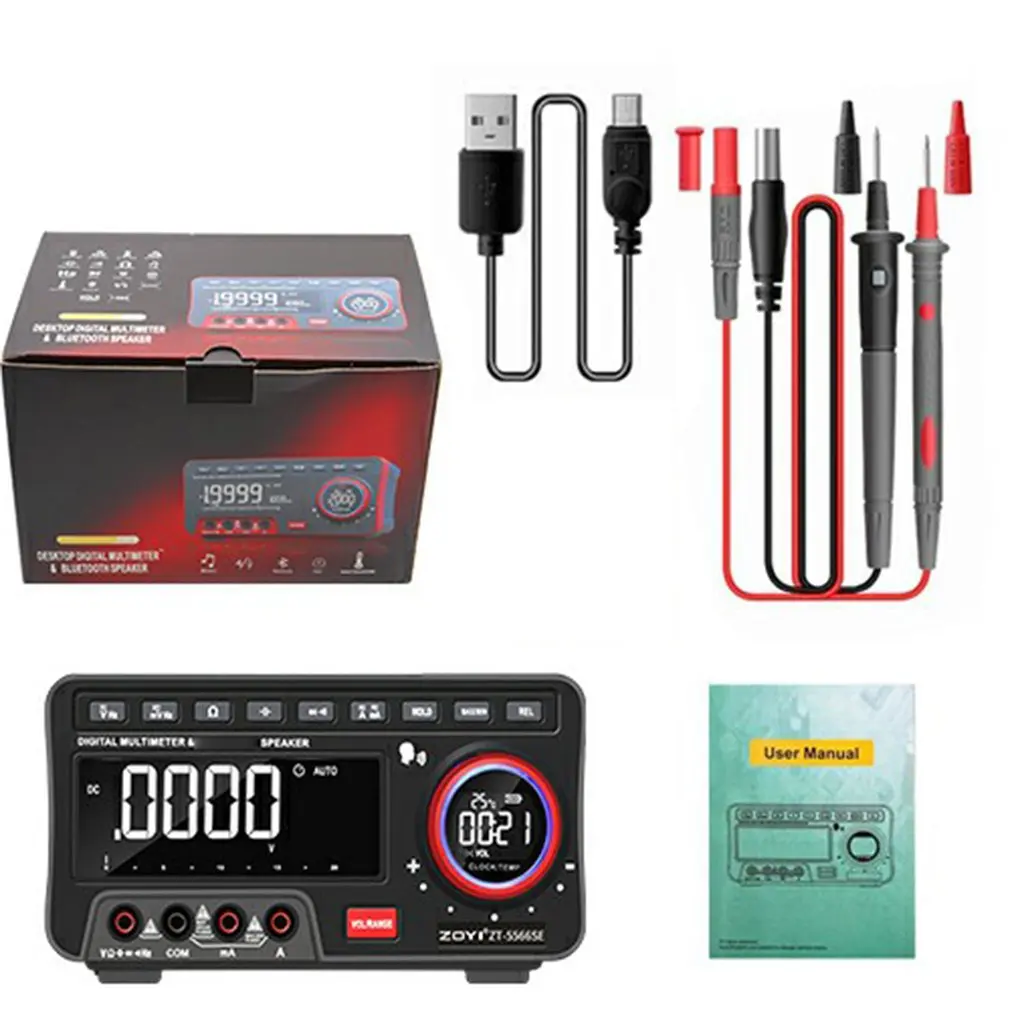 ZT-5566SE Professional Digital Multimeter High Precision 19999 Counts Rechargeable Desktop Type Mulitimetro With Wireless
ZT-5566SE Professional Digital Multimeter High Precision 19999 Counts Rechargeable Desktop Type Mulitimetro With Wireless