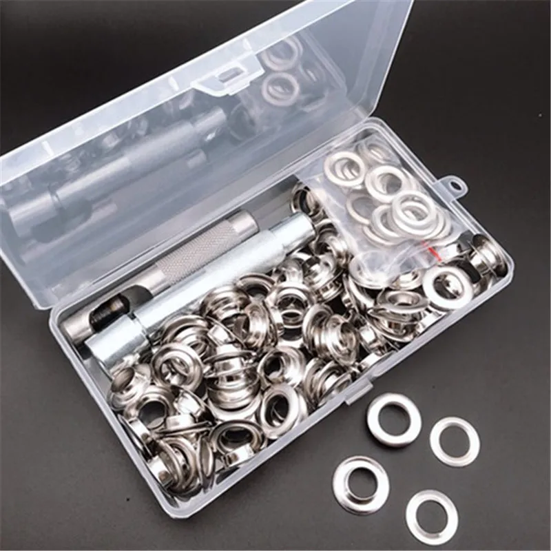 100 Sets Grommets Eyelets and Grommet Setting Tool Grommet Tool Kit with Storage Box(0.4/0.5 Inch Inside Diameter)
100 Sets Grommets Eyelets and Grommet Setting Tool Grommet Tool Kit with Storage Box(0.4/0.5 Inch Inside Diameter)