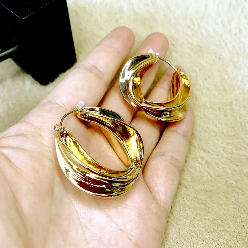 F.J4Z Trend Hoop Earrings for Women Fashion Chunky Earring Twisted Alloy Lady T-Show Earrings Jewelry Gifts Dropship
F.J4Z Trend Hoop Earrings for Women Fashion Chunky Earring Twisted Alloy Lady T-Show Earrings Jewelry Gifts Dropship