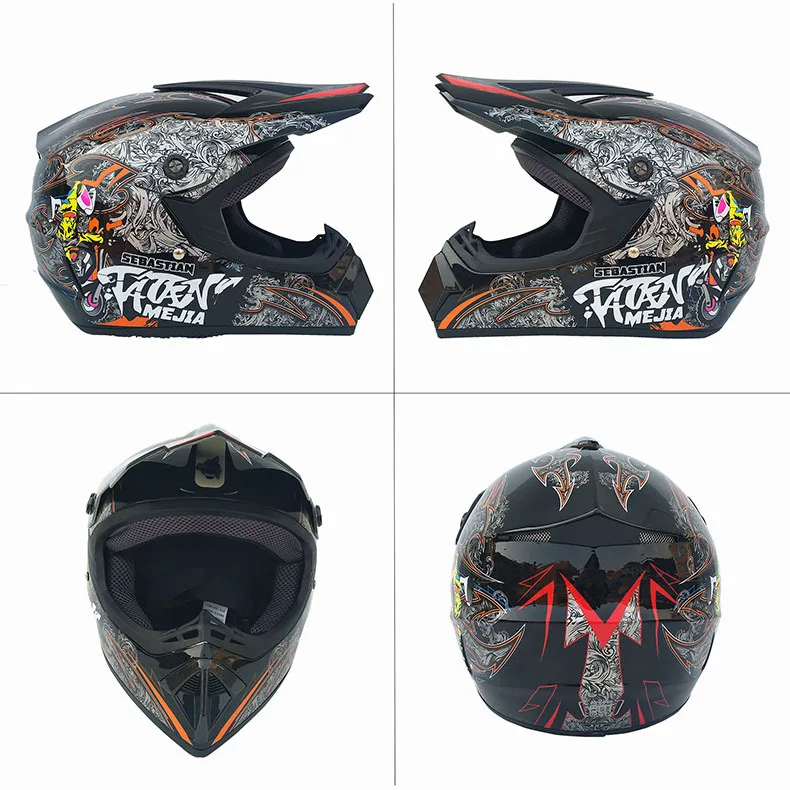 Super-Cool Motorcycle Off-road Helmet Motocross Helmet Full Face Helmet with gift glove mask and goggles 0407-13
Super-Cool Motorcycle Off-road Helmet Motocross Helmet Full Face Helmet with gift glove mask and goggles 0407-13