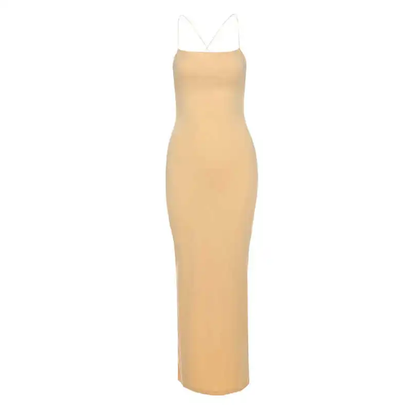 Summer New Women's Dress with Shoulder Fashion Slim Solid Color Split Dress Striped Clothes Pastel
Summer New Women's Dress with Shoulder Fashion Slim Solid Color Split Dress Striped Clothes Pastel