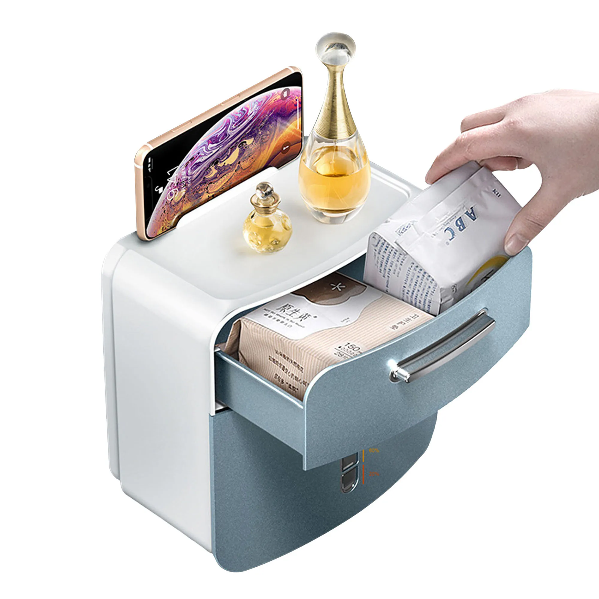 Wall-Mounted Bathroom Tissue Dispenser Phone Holder Tissue Box for Paper Towels Tissue Storage Box Drawer Bathroom product
Wall-Mounted Bathroom Tissue Dispenser Phone Holder Tissue Box for Paper Towels Tissue Storage Box Drawer Bathroom product