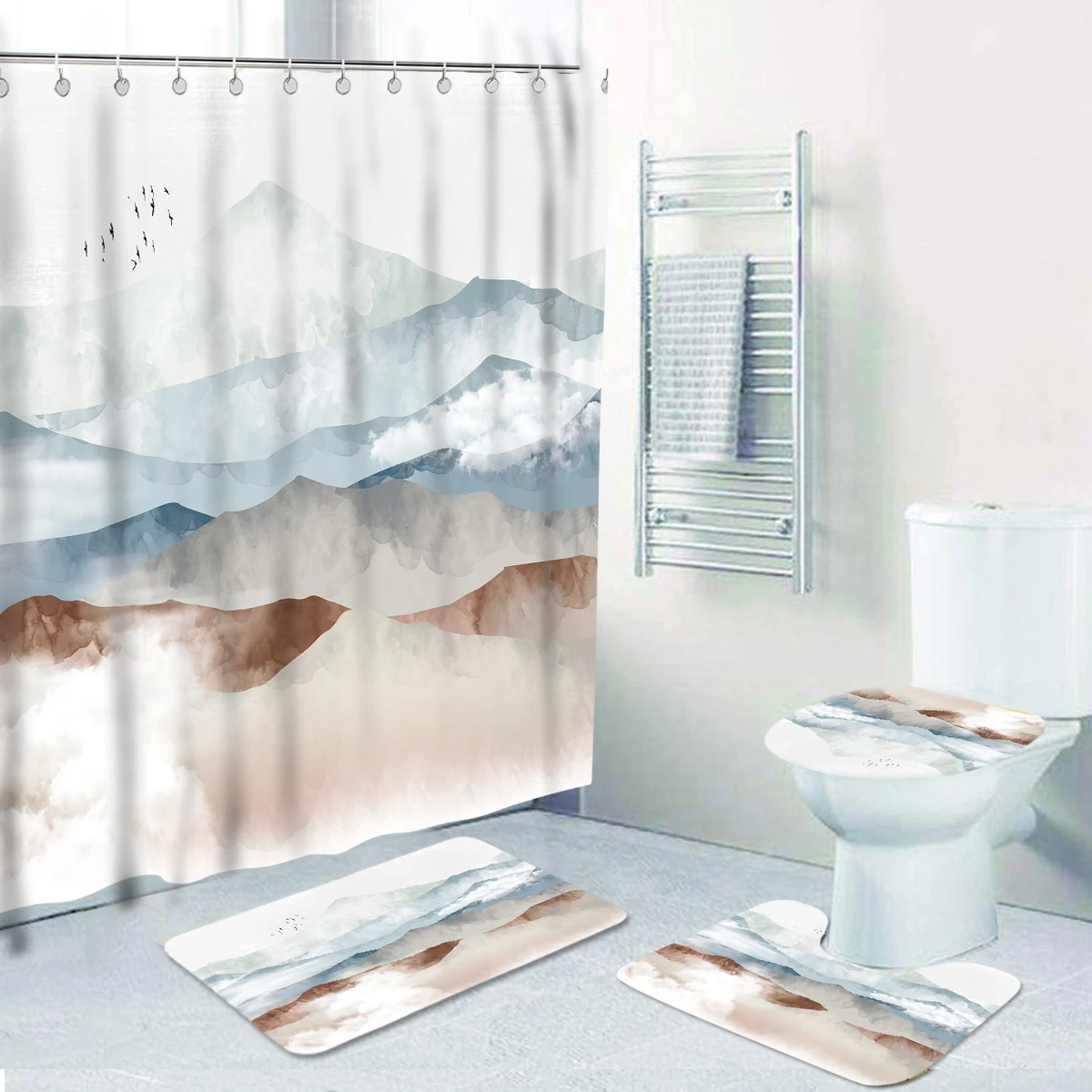 Хит продаж, модные водонепроницаемые занавески для душа с изображением пейзажа тумана и горного пейзажа, шторы для ванной комнаты с 3D-принт...
Хит продаж, модные водонепроницаемые занавески для душа с изображением пейзажа тумана и горного пейзажа, шторы для ванной комнаты с 3D-принт...