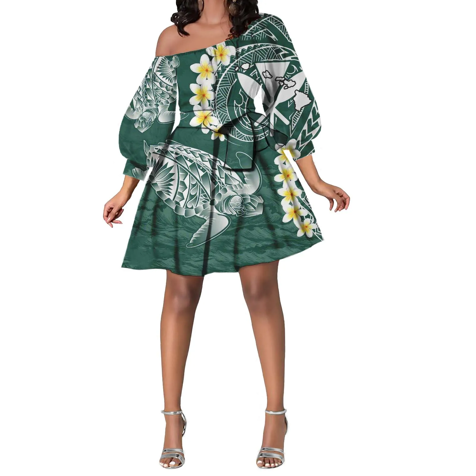 Hycool Lake Blue Polynesian Floral Design Princess Puffy Sleeve Bow Dress 2021 Summer Elegant Off Shoulder Flare Dress For Women
Hycool Lake Blue Polynesian Floral Design Princess Puffy Sleeve Bow Dress 2021 Summer Elegant Off Shoulder Flare Dress For Women