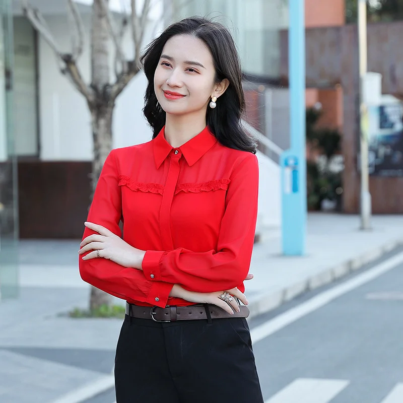 2021 Woman Summer Office Ladies Work Wear Blouses Female Tops Clothes OL Formal Uniform Designs Business Shirt for Women 
2021 Woman Summer Office Ladies Work Wear Blouses Female Tops Clothes OL Formal Uniform Designs Business Shirt for Women