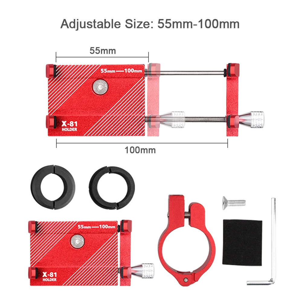 Aluminum Alloy Bicycle Phone Holder Motorcycle Handlebar Mount for 3.5-6.2" Smart Phone for iPhone Xs Max Xr X 8 Samsung Xiaomi
Aluminum Alloy Bicycle Phone Holder Motorcycle Handlebar Mount for 3.5-6.2" Smart Phone for iPhone Xs Max Xr X 8 Samsung Xiaomi