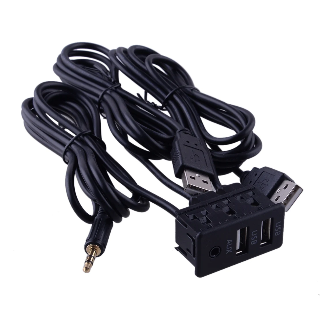 New Black Dashboard USB Single AUX Socket Extension Cable Wire Adapter Connector Flush Mount Plastic for Universal Cars
New Black Dashboard USB Single AUX Socket Extension Cable Wire Adapter Connector Flush Mount Plastic for Universal Cars