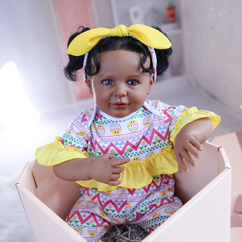 Hoomai 60CM Black Skin Reborn Baby Dolls Soft Body Realistic Reborn Dolls for Children Play Toys Gifts
Hoomai 60CM Black Skin Reborn Baby Dolls Soft Body Realistic Reborn Dolls for Children Play Toys Gifts