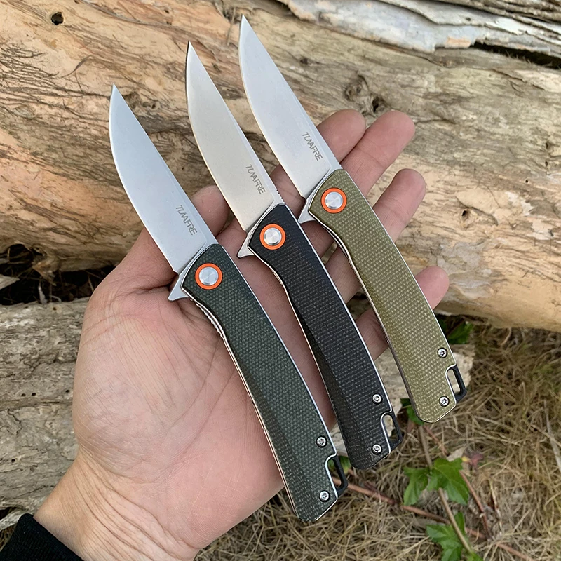 TUNAFIRE Ball bearing Tactical knife D2 high speed steel blade EDC Camping Hunting multi-function High Hardness Pocket knife
TUNAFIRE Ball bearing Tactical knife D2 high speed steel blade EDC Camping Hunting multi-function High Hardness Pocket knife