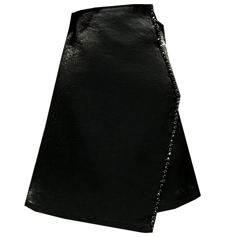 women's spring and autumn new high waist flash black A-line skirt slim show thin underwear irregular velvety skirt
women's spring and autumn new high waist flash black A-line skirt slim show thin underwear irregular velvety skirt
