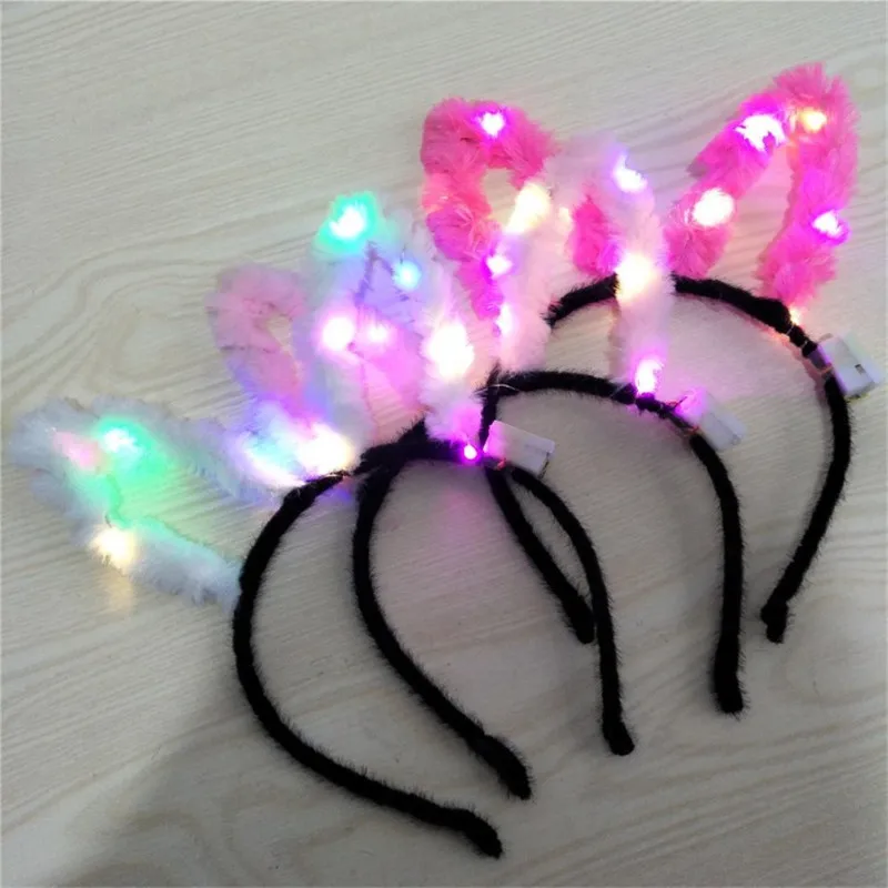 2022 Fluffy Bunny Ears LED Flashing Glow Headband Women Kids Children Light Up Hairbands Christmas Glow Party Supplies
2022 Fluffy Bunny Ears LED Flashing Glow Headband Women Kids Children Light Up Hairbands Christmas Glow Party Supplies