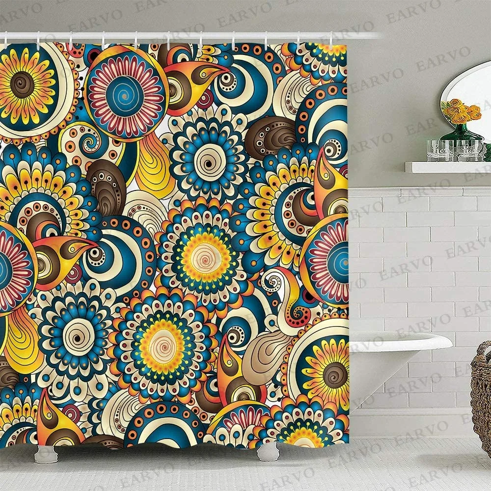Цветущая душевая занавеска, Роскошный узор в виде спирали Арабика для украшения семейной ванной комнаты, прочные наборы желто-синего цвета ...
Цветущая душевая занавеска, Роскошный узор в виде спирали Арабика для украшения семейной ванной комнаты, прочные наборы желто-синего цвета ...