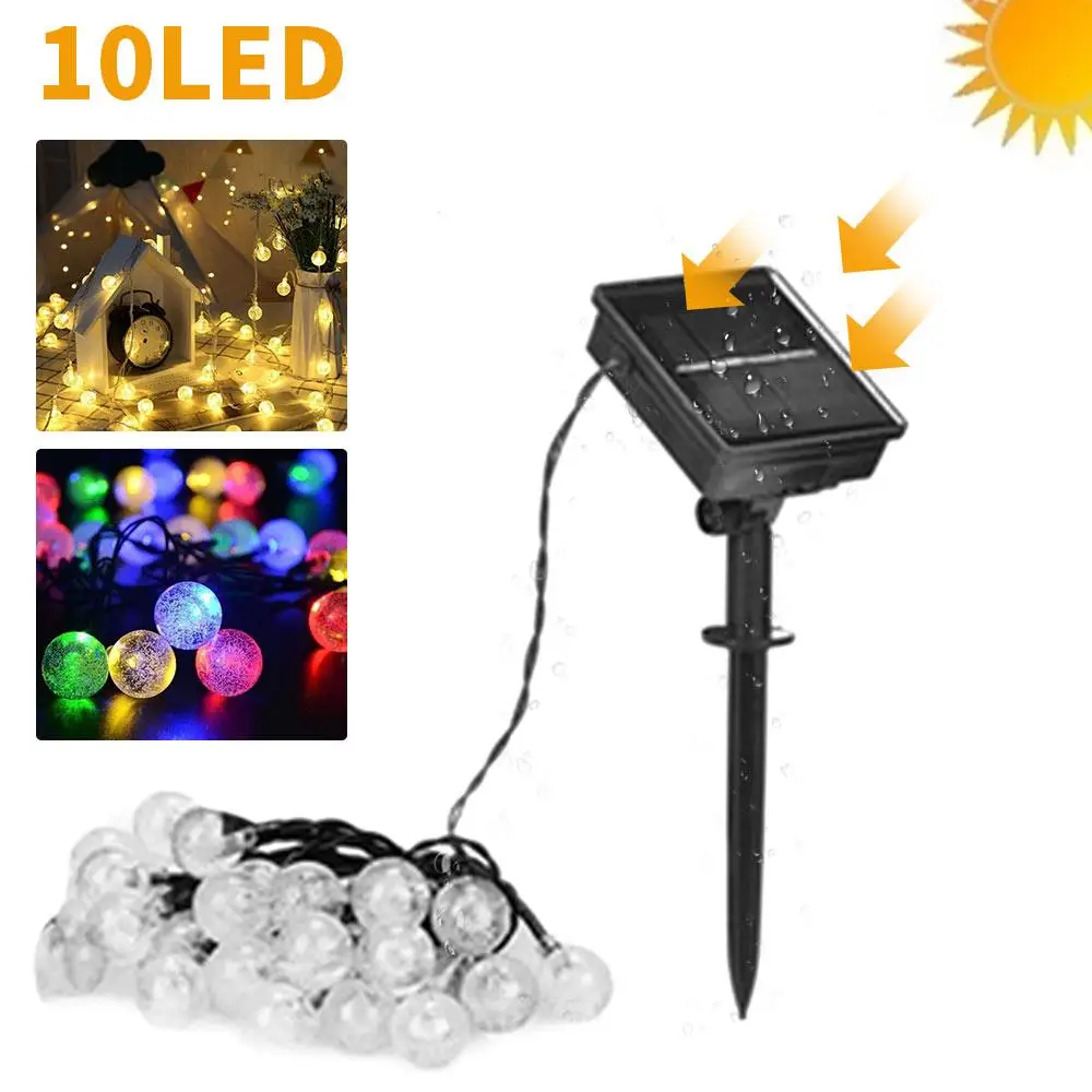 Fairy String 10LED Outdoor Landscape Lamp Yard Fairy Light Durable Crystal Globe Ball Solar Garden Xmas Decor Romantic
Fairy String 10LED Outdoor Landscape Lamp Yard Fairy Light Durable Crystal Globe Ball Solar Garden Xmas Decor Romantic