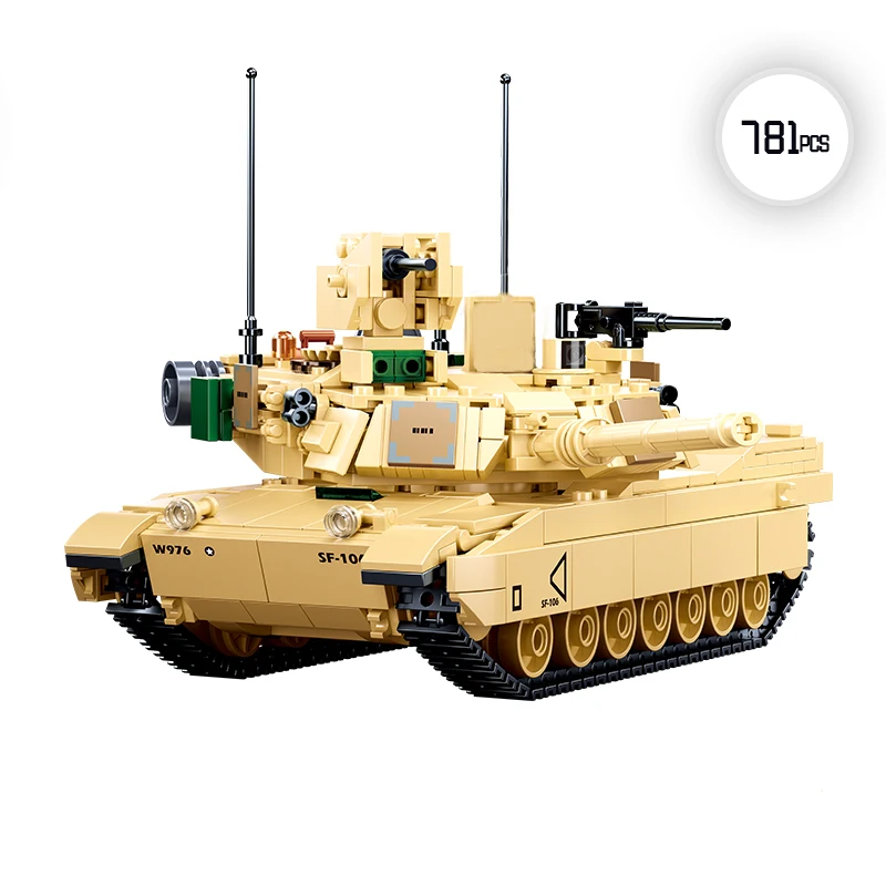WW2 Military Series Army M1A2 Main Battle Tank Tracked Infantry Fighting Vehicle DIY Model Building Blocks Bricks Toys Gifts
WW2 Military Series Army M1A2 Main Battle Tank Tracked Infantry Fighting Vehicle DIY Model Building Blocks Bricks Toys Gifts