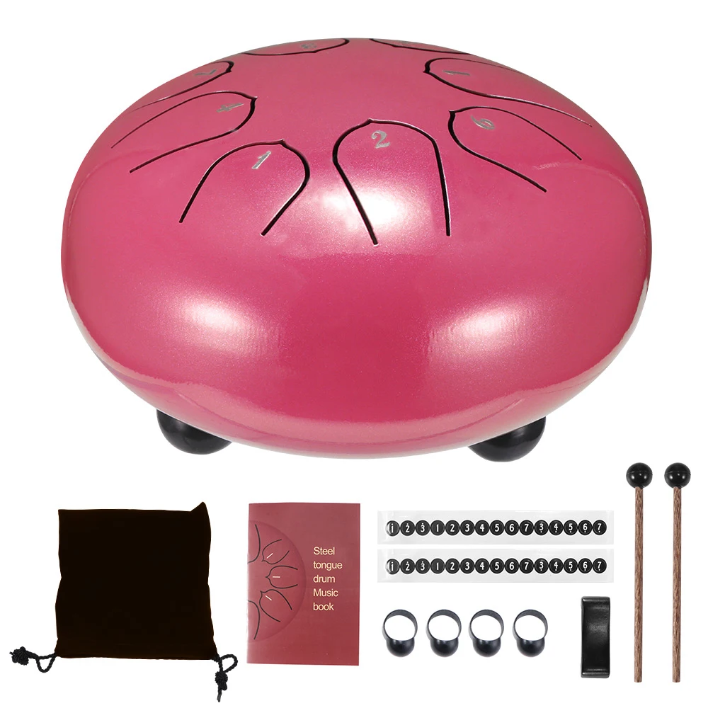 6 Inch Steel Tongue Drum 8 Tune Hand Pan Drum Tank Hang Drum With Sticks Carrying Bag Percussion Instruments
6 Inch Steel Tongue Drum 8 Tune Hand Pan Drum Tank Hang Drum With Sticks Carrying Bag Percussion Instruments