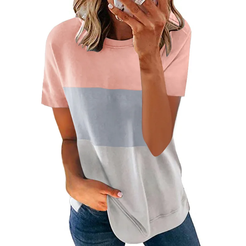 2021 summer trend of the new women's leisure round collar short sleeve T-shirt is now hitting scene
2021 summer trend of the new women's leisure round collar short sleeve T-shirt is now hitting scene