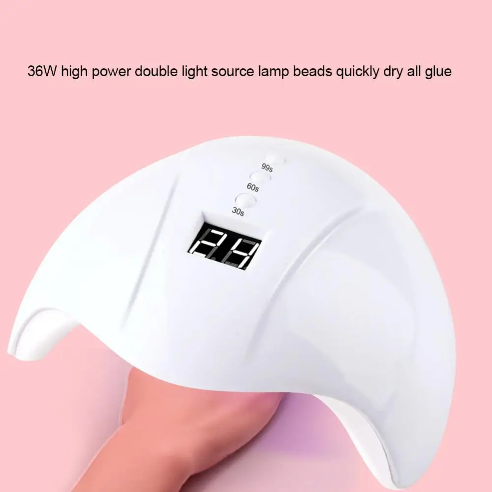 Nail Dryer LED Nail Lamp UV Lamp Curing Gel Nail Polish Sensing Manicure Pedicure Salon Nail Art Tool LCD Display Manicure 36W
Nail Dryer LED Nail Lamp UV Lamp Curing Gel Nail Polish Sensing Manicure Pedicure Salon Nail Art Tool LCD Display Manicure 36W