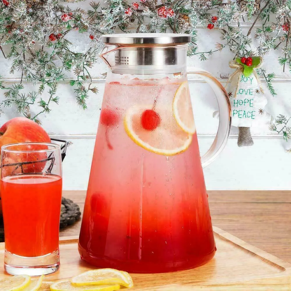 1.8L Glass Transparent Cold Water Jug Kettle Juice Container Bottle Heat Resistant Large Glass Teapot Glass Water Pot
1.8L Glass Transparent Cold Water Jug Kettle Juice Container Bottle Heat Resistant Large Glass Teapot Glass Water Pot