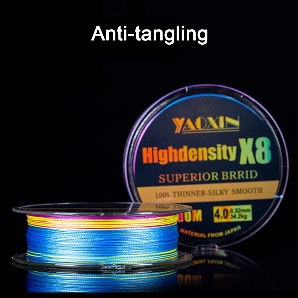 

New 8 Strands Braided Fishing Line(100m) Abrasion Resistant Superline Durable PE Buoyant Lines