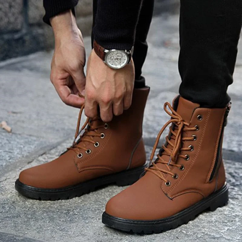 Fashion Men Boots Warm Fur Men's Casual Shoes Lace Up Snow Boots For Men British Style Male Boots Outdoor Sneakers Working Shoes
Fashion Men Boots Warm Fur Men's Casual Shoes Lace Up Snow Boots For Men British Style Male Boots Outdoor Sneakers Working Shoes