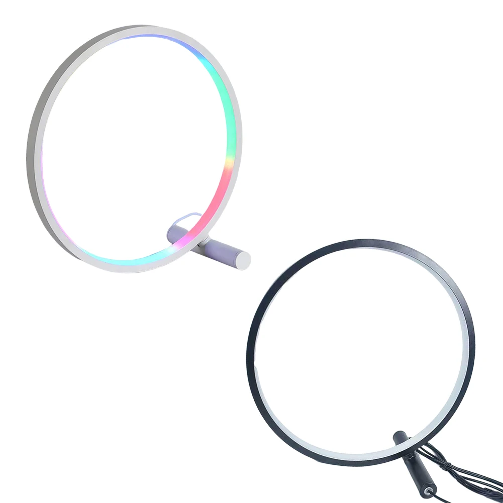 Style 2 RGB Ring Table Lamp Circle Bedside Desk Lamp With Remote Control For Bedroom Dorm Hotel Nightstand Modern Night Light
Style 2 RGB Ring Table Lamp Circle Bedside Desk Lamp With Remote Control For Bedroom Dorm Hotel Nightstand Modern Night Light