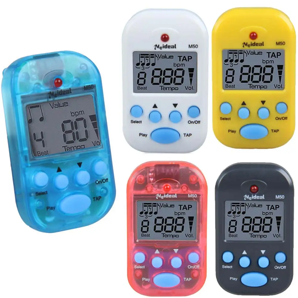 M50 Mini Professional LCD Clip-on Digital Tuner Metronome Guitar Piano Metronomo Practical parts accessories For Guitar Piano
M50 Mini Professional LCD Clip-on Digital Tuner Metronome Guitar Piano Metronomo Practical parts accessories For Guitar Piano