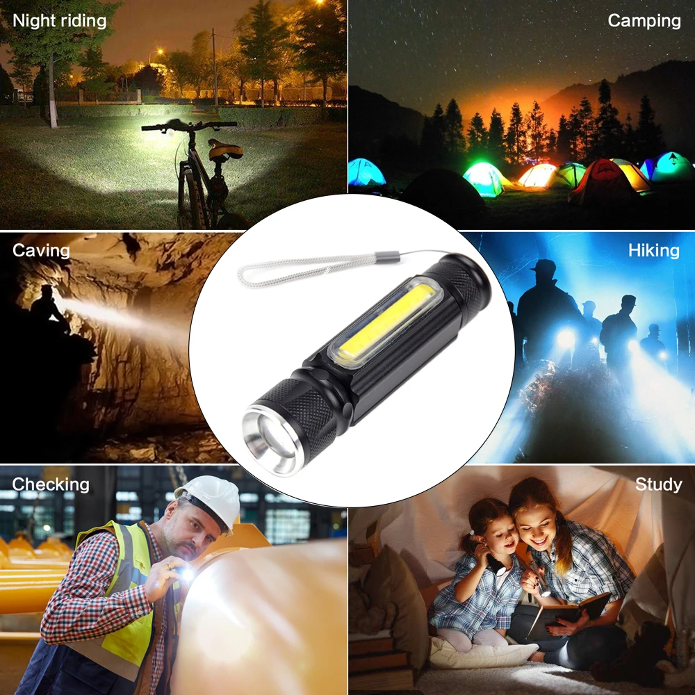 3000LM LED Flashlight USB Rechargeable T6 Torch Side COB Light Linterna Tail Magnet Waterproof Work Lamp Built-in Battery
3000LM LED Flashlight USB Rechargeable T6 Torch Side COB Light Linterna Tail Magnet Waterproof Work Lamp Built-in Battery