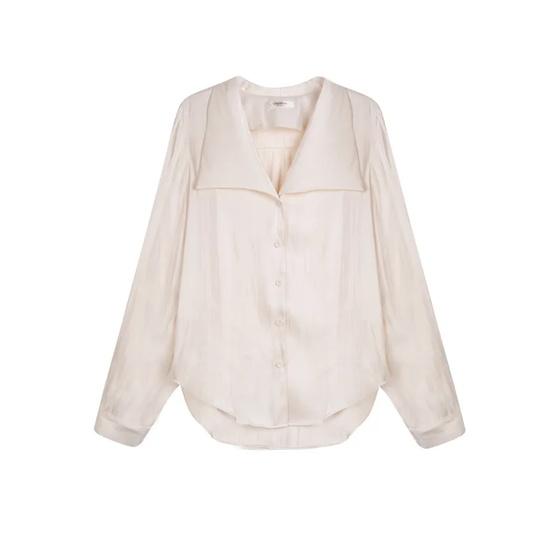 Autumn Women Satin Silk Blouse Shirt Elegant Solid Color Pullover High Grade Loose Women Top Office Lady Long Sleeve White
Autumn Women Satin Silk Blouse Shirt Elegant Solid Color Pullover High Grade Loose Women Top Office Lady Long Sleeve White