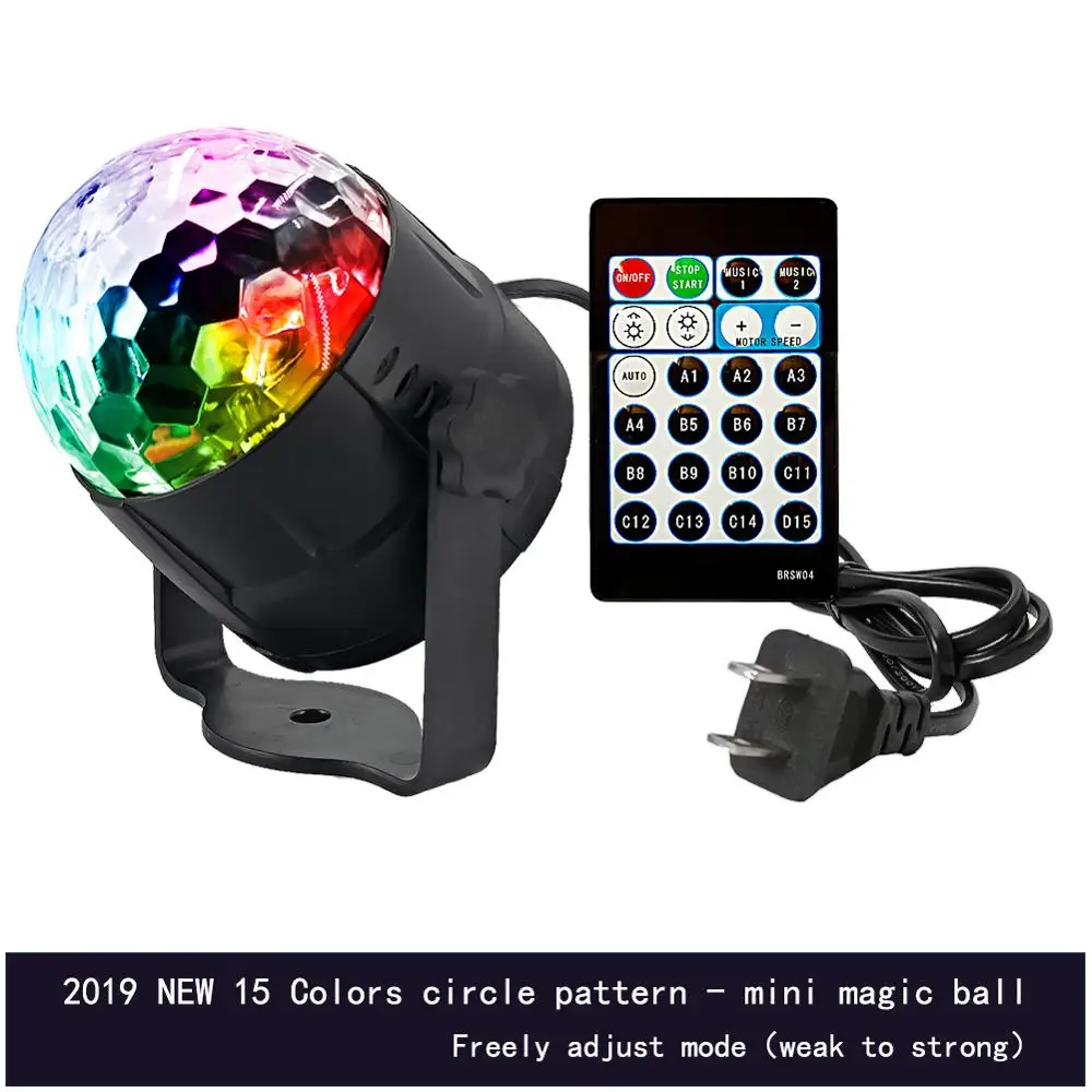 Mini LED Disco Ball DJ Light Music Activated 15 Patterns Stage Light Christmas Projector Decorations For Home Car Party Lights
Mini LED Disco Ball DJ Light Music Activated 15 Patterns Stage Light Christmas Projector Decorations For Home Car Party Lights