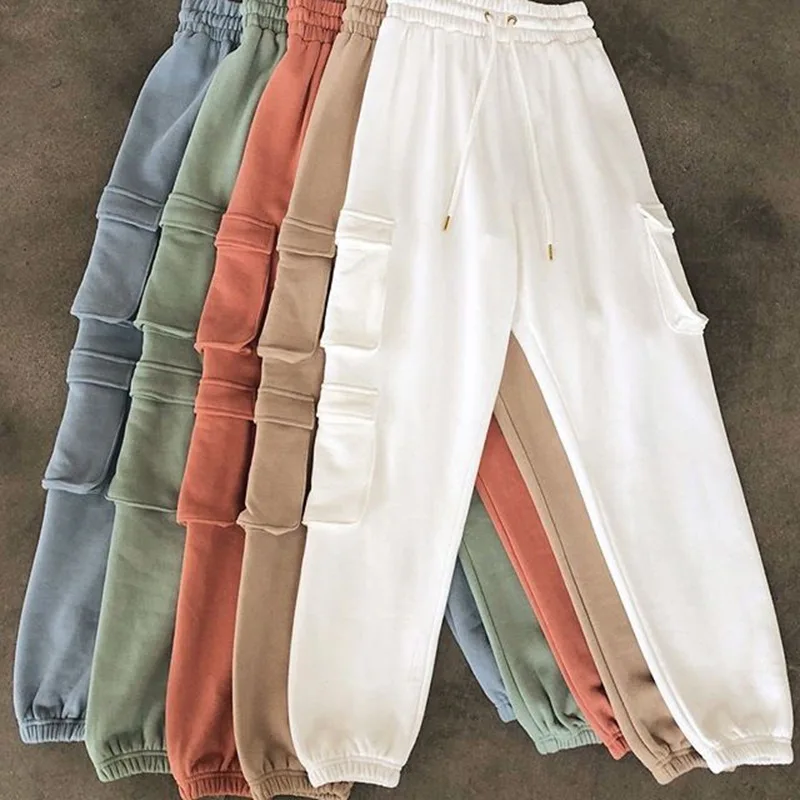 Fashion Pocket Cargo Pants Women Streetwear High Waist Drawstring Autumn Winter Vintage Straight Harajuku Sweatpants
Fashion Pocket Cargo Pants Women Streetwear High Waist Drawstring Autumn Winter Vintage Straight Harajuku Sweatpants