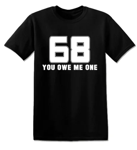 2021 Summer Men T-shirt 68 YOU OWE ME ONE Letter Print Pattern Street Casual O-neck Pure Cotton High-quality Oversized T-shirt
2021 Summer Men T-shirt 68 YOU OWE ME ONE Letter Print Pattern Street Casual O-neck Pure Cotton High-quality Oversized T-shirt