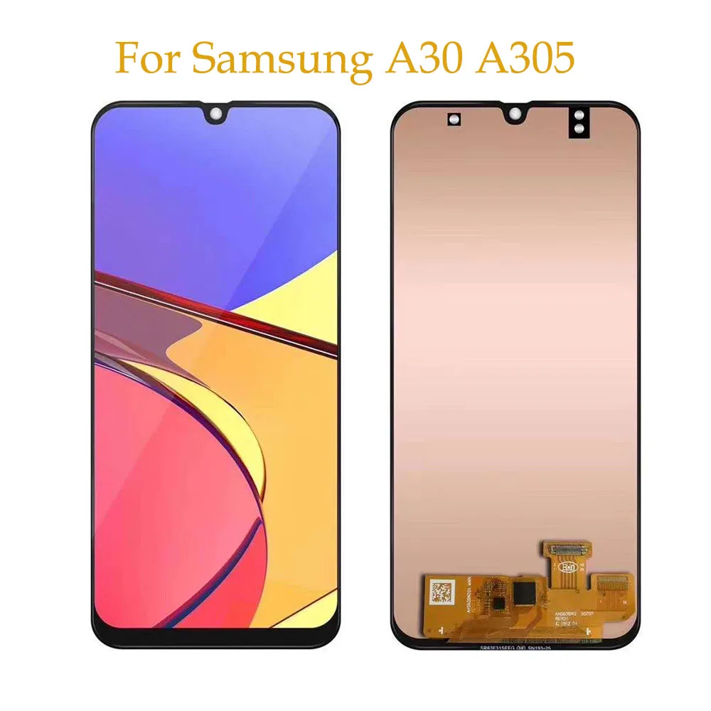 Для Samsung A30 A305 активно-матричные осид ЖК-дисплей сенсорный экран дигитайзер для