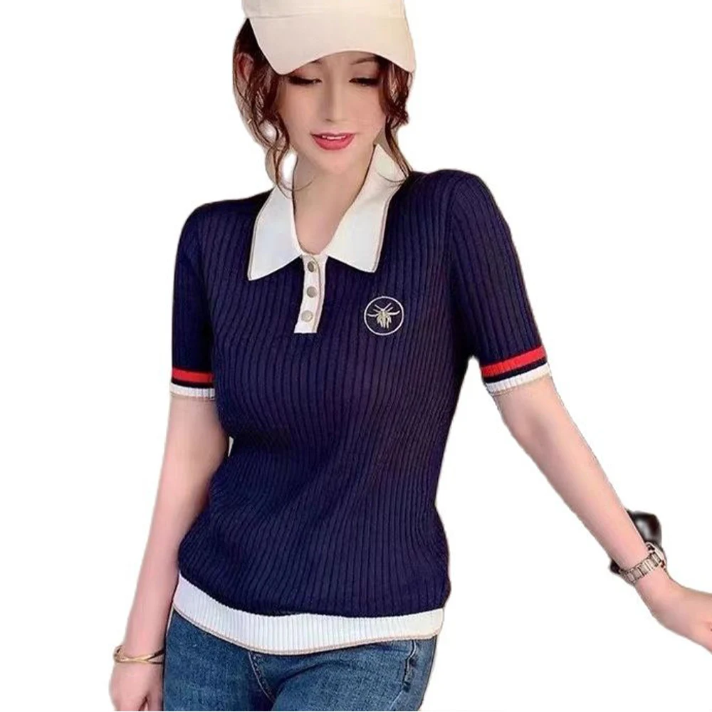 Commuter Polo Shirt 2021 Summer Knitwear Women's Bee Embroidered Short Sleeve T-Shirt Top women's clothing
Commuter Polo Shirt 2021 Summer Knitwear Women's Bee Embroidered Short Sleeve T-Shirt Top women's clothing