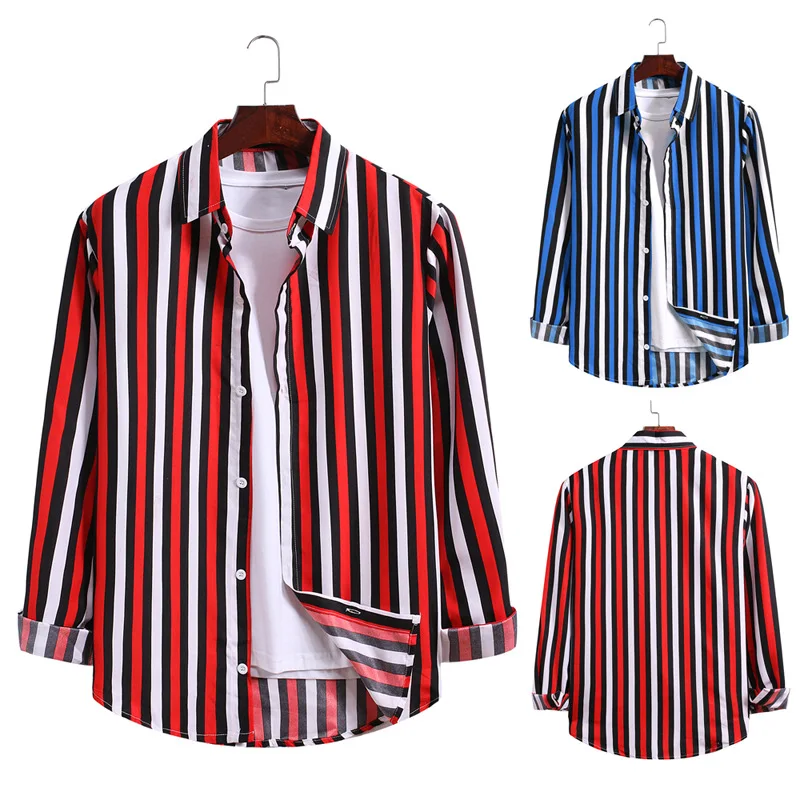 Модные мужские рубашки Slim Fit широкие вертикальные, в полоску, с длинными рукавами и пуговицами для детей; Рубашка с длинным рукавом 2021 мужски...
Модные мужские рубашки Slim Fit широкие вертикальные, в полоску, с длинными рукавами и пуговицами для детей; Рубашка с длинным рукавом 2021 мужски...