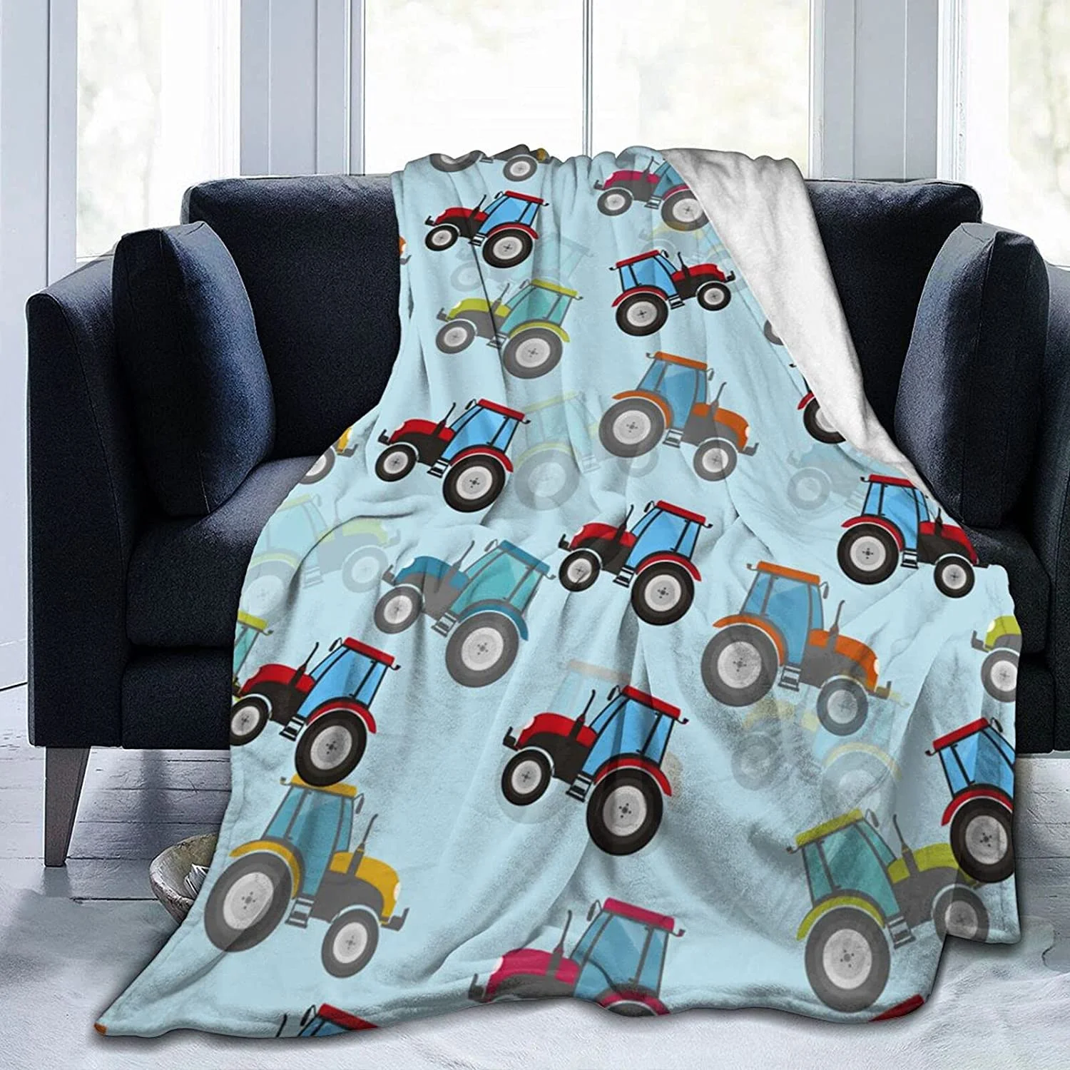 Multicolored Tractors Pattern Flannel Fleece Throw Blankets for Baby Kids Men Women Soft Warm Blankets
Multicolored Tractors Pattern Flannel Fleece Throw Blankets for Baby Kids Men Women Soft Warm Blankets