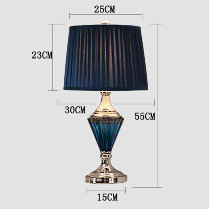 European Table Lamp Bedroom Bedside Table Lamp American Light Luxury Creative Blue Glass Simple Modern Nordic Warm Living Room
European Table Lamp Bedroom Bedside Table Lamp American Light Luxury Creative Blue Glass Simple Modern Nordic Warm Living Room