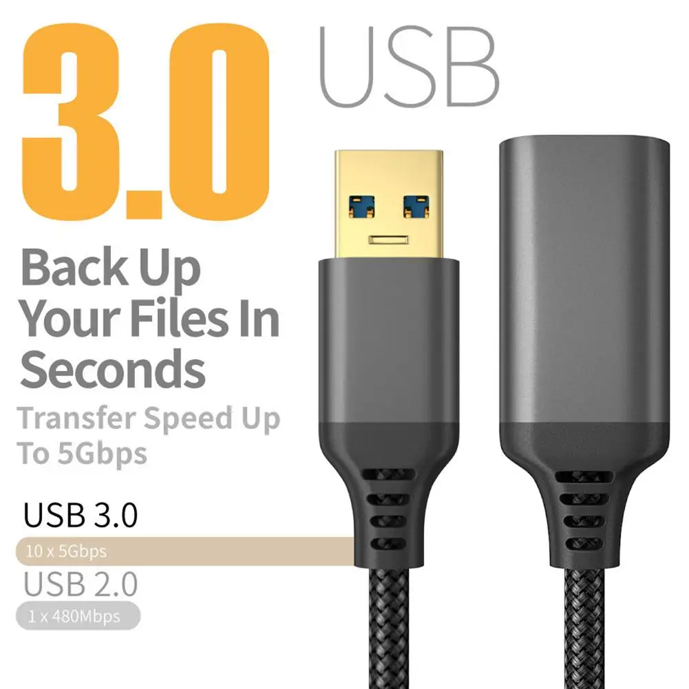 USB 3.0 Extension Cable Cord 2M USB 3.0 Male To USB-C Female Data Charging Cable Extender Cord For Macbook PC Laptop
USB 3.0 Extension Cable Cord 2M USB 3.0 Male To USB-C Female Data Charging Cable Extender Cord For Macbook PC Laptop