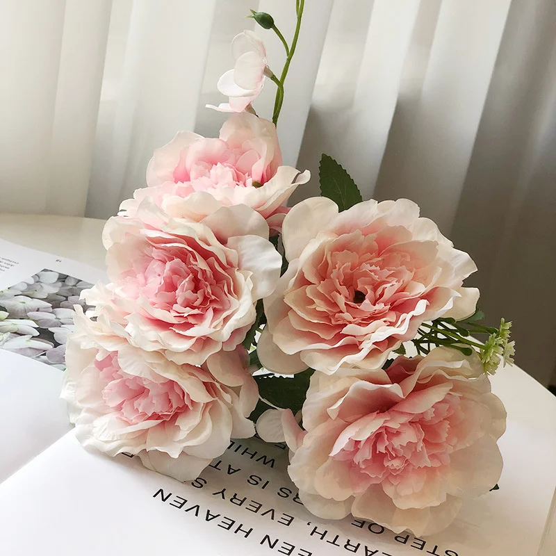 Artificial Tea Flowers Bridal Bouquet for Wedding Home DIY Decoration Cheap Fake Flowers
Artificial Tea Flowers Bridal Bouquet for Wedding Home DIY Decoration Cheap Fake Flowers