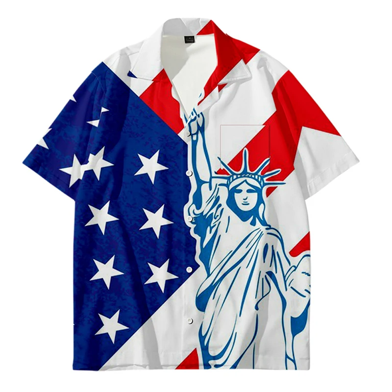 Summer Men Shirt American Flag Print Short Sleeve IBreathable Men's Clothing T-Shirts Man Summer Daily Wear 2021 New Wholesale
Summer Men Shirt American Flag Print Short Sleeve IBreathable Men's Clothing T-Shirts Man Summer Daily Wear 2021 New Wholesale