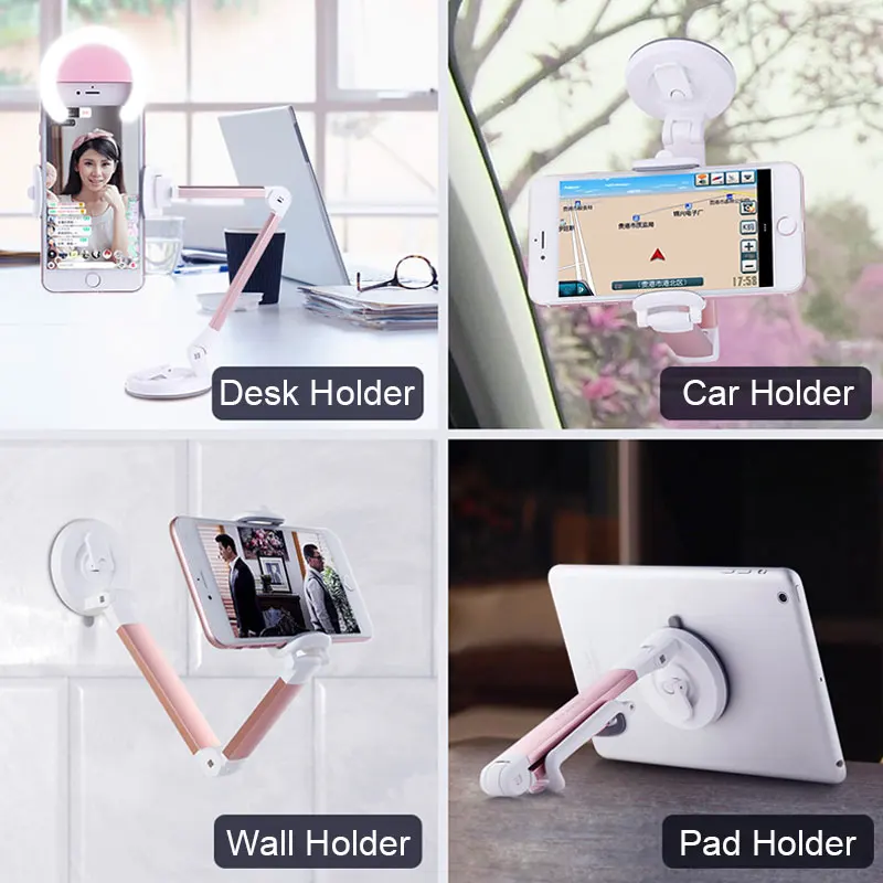 Universal Desk Mobile Phone Tablet Stand 360 Rotation Car Tripod Fold Live Holder for IPhone IPad Samsung Xiaomi
Universal Desk Mobile Phone Tablet Stand 360 Rotation Car Tripod Fold Live Holder for IPhone IPad Samsung Xiaomi