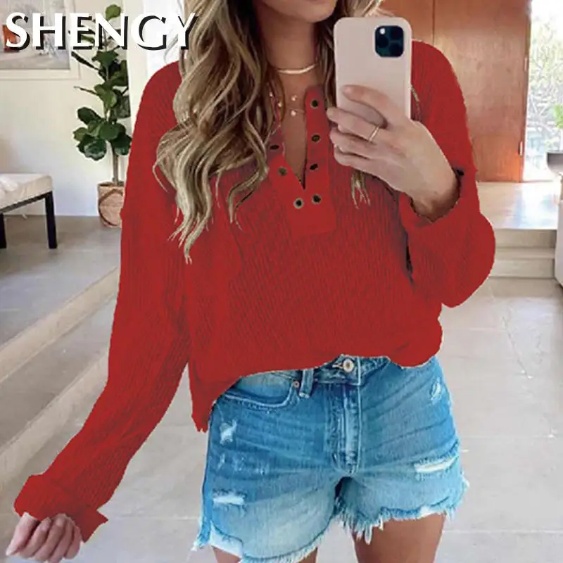 New Spring Autumn Women T-Shirt O-Neck Button Long Sleeve Lady t Shirt Solid Knitted Female Shirt Fashion Plus Size Top Tee
New Spring Autumn Women T-Shirt O-Neck Button Long Sleeve Lady t Shirt Solid Knitted Female Shirt Fashion Plus Size Top Tee