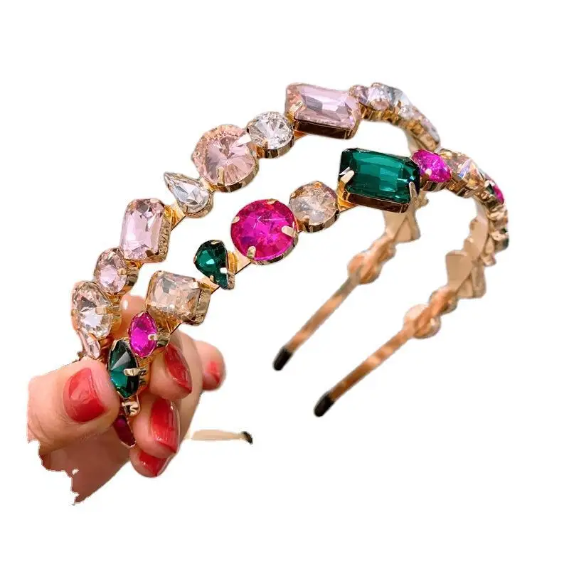 2021Luxury Full Crystal Hairbands Womens Hair Accessories Baroque Geometric Flower Colorful Rhinestone Headband Princess Headdre
2021Luxury Full Crystal Hairbands Womens Hair Accessories Baroque Geometric Flower Colorful Rhinestone Headband Princess Headdre