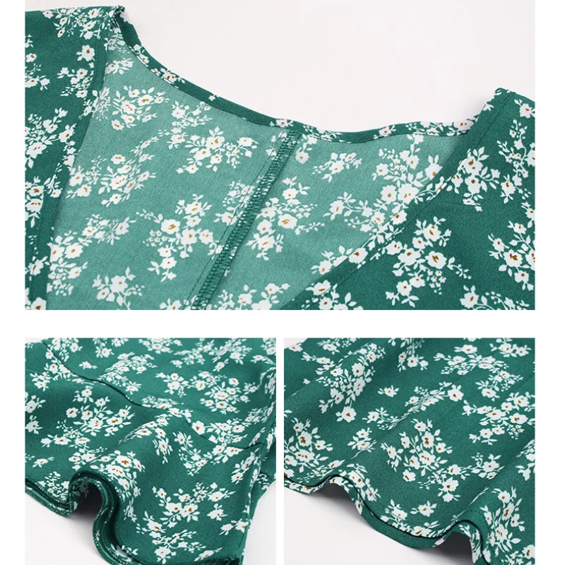 HOUZHOU Green Floral Dress Women Summer Plus Size 4XL Short Dresses Elegant Casual Beach Style Holiday Sundress Loose Curve Robe
HOUZHOU Green Floral Dress Women Summer Plus Size 4XL Short Dresses Elegant Casual Beach Style Holiday Sundress Loose Curve Robe