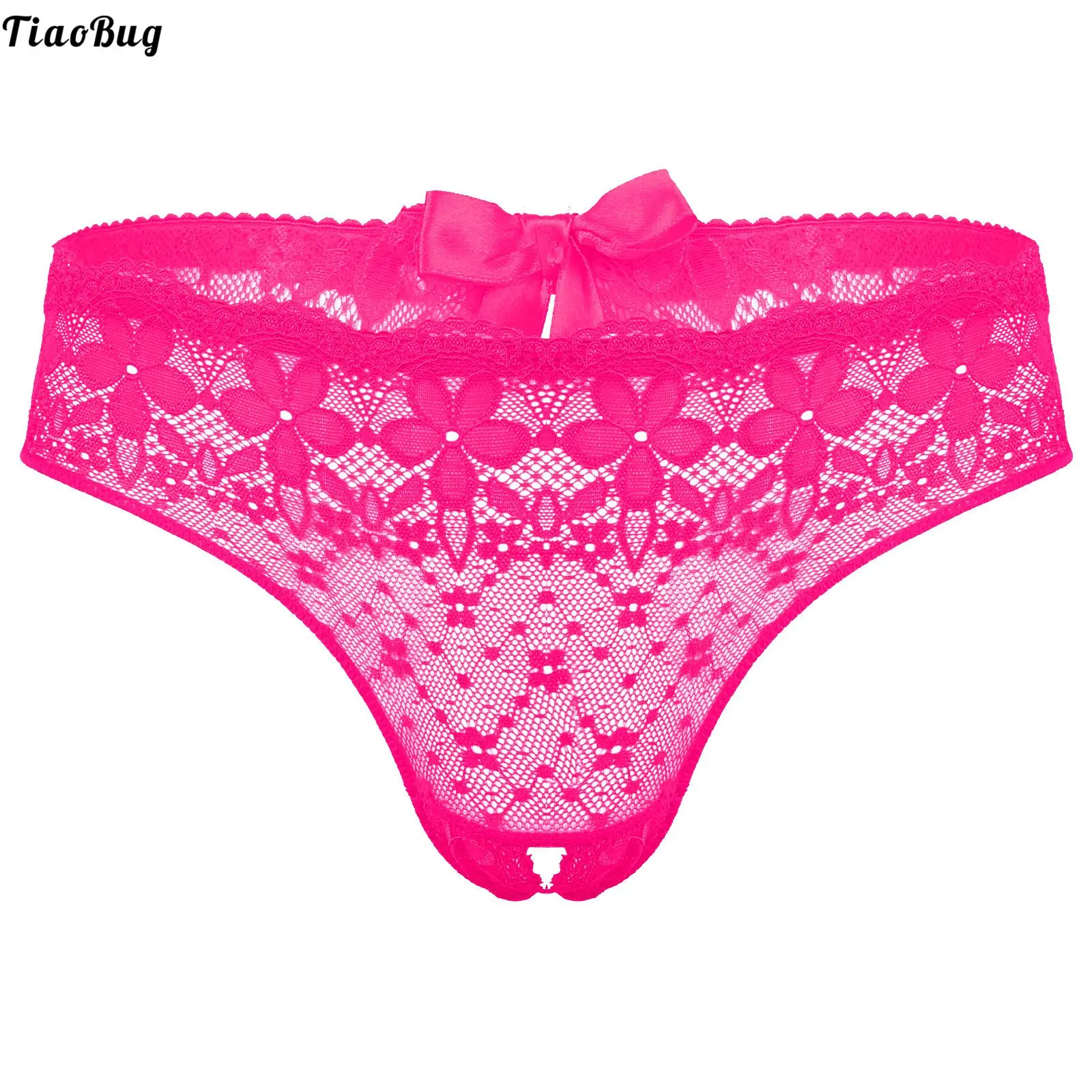 TiaoBug Men Sissy Gay Lace Crotchless Briefs Bowknot Low Rise Lingerie Undershorts Underwear See-Through Underpants
TiaoBug Men Sissy Gay Lace Crotchless Briefs Bowknot Low Rise Lingerie Undershorts Underwear See-Through Underpants