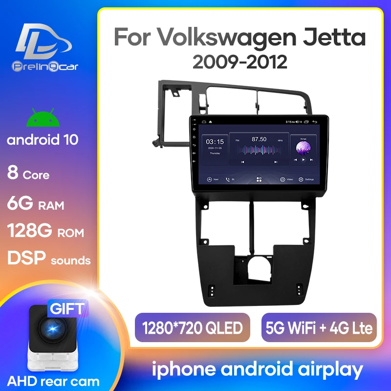 4G Lte Android 10 0 GPS Мультимедийная навигационная система для Volkswagen VW old Jetta