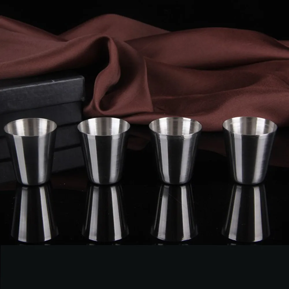 4pcs 30ml Outdoor Stainless Steel Cups Shots Set Mini Glasses Wine Portable Set For Hot Coffee Milk Tea
4pcs 30ml Outdoor Stainless Steel Cups Shots Set Mini Glasses Wine Portable Set For Hot Coffee Milk Tea