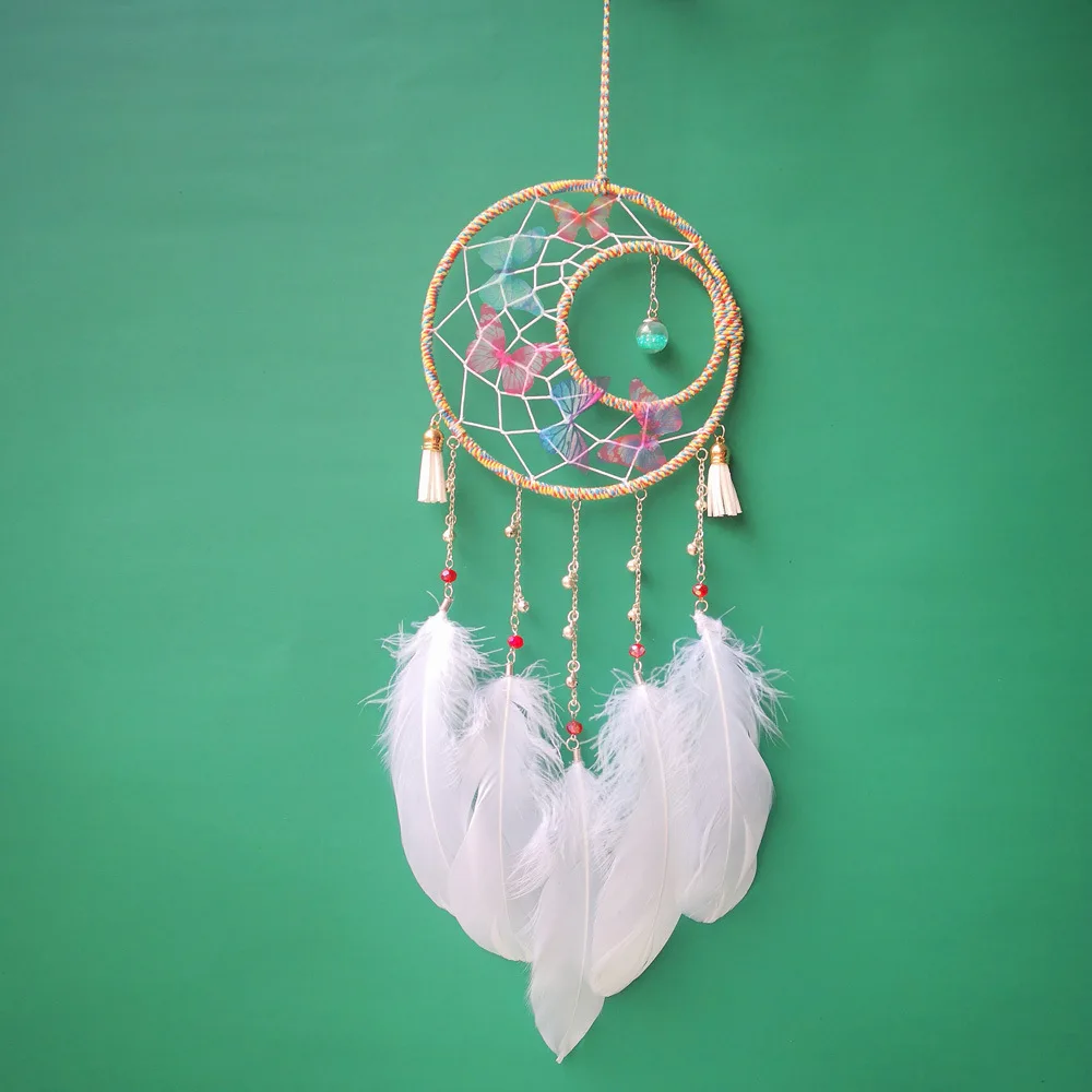 White Feather Dreamcatcher Butterfly Wall Pendant Decorations Hanging Craft Gift Bedroom Ornament
White Feather Dreamcatcher Butterfly Wall Pendant Decorations Hanging Craft Gift Bedroom Ornament