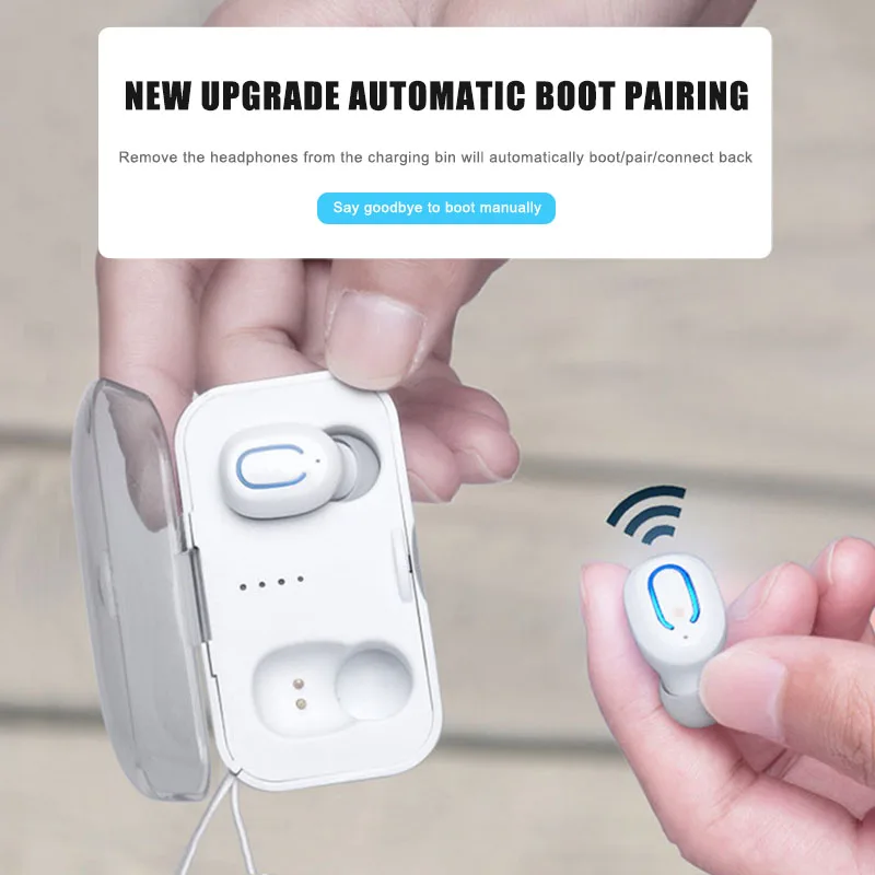 Wireless Bluetooth Earphones Headphones Mini Portable Noise Reduction with Charging Box QJY99 
Wireless Bluetooth Earphones Headphones Mini Portable Noise Reduction with Charging Box QJY99